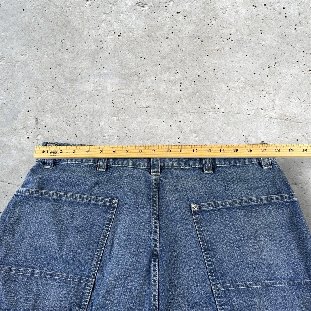 Vintage Polo Ralph Lauren Denim Fatigue Pants Blue Jeans 36x32 Dungarees 90s - Picture 6 of 7